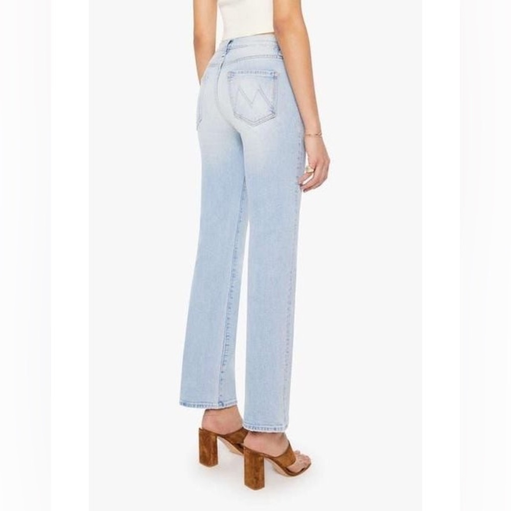 MOTHER Women's Straight Leg Jeans in Light Blue - Picture 3 of 16